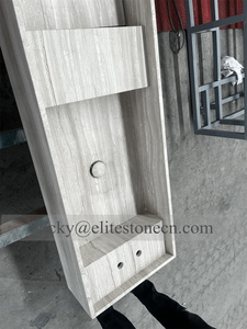 Lavabo <span class=keywords><strong>rectangulaire</strong></span> moderne en <span class=keywords><strong>bois</strong></span> blanc et marbre pour hôtel et salle de bain à domicile - Product Image 2