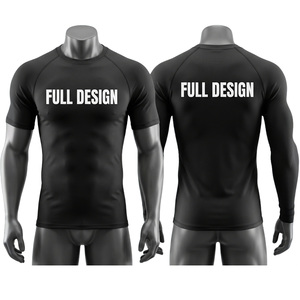 Vente en gros de chemises de compression pour hommes MMA BJJ, personnalisées, à séchage rapide, pour l'entraînement en salle de sport, vêtements de sport à manches longues, hauts athlétiques - Product Image 1