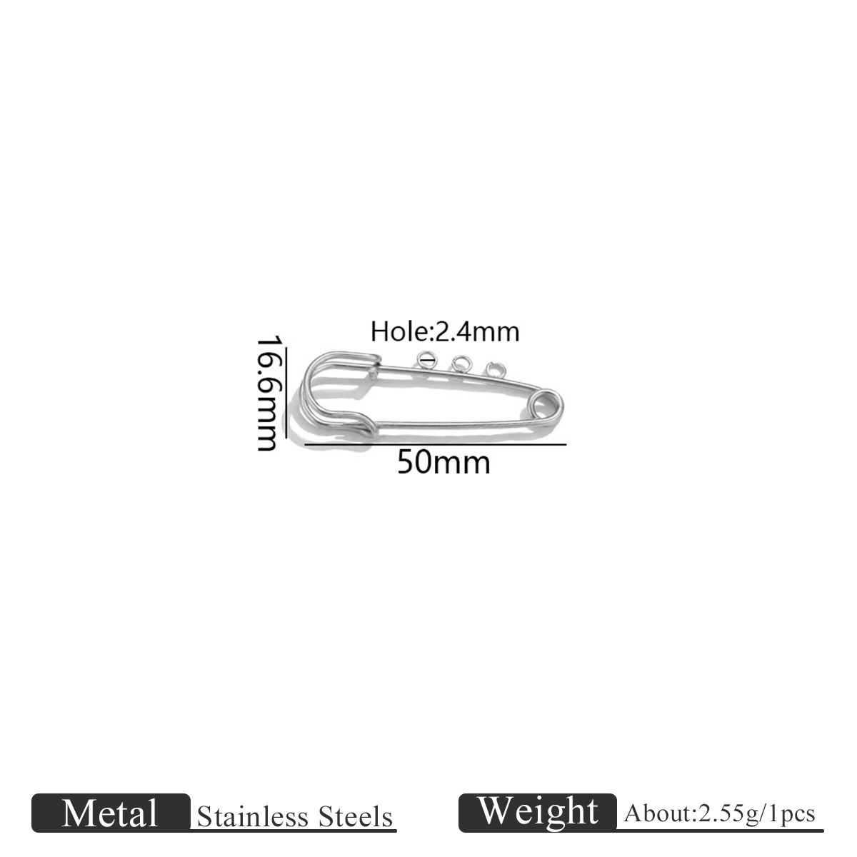 Goupille de soudure 50cm acier couleur argent