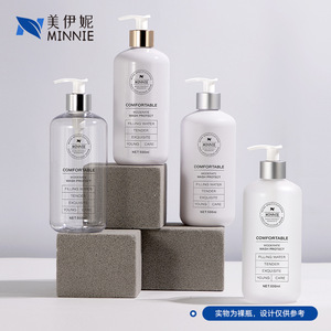 Minnie Comfortable 500ml <b>Pump</b> <b>Bottle</b> PET Shampoo Body Wash Dispenser Empty <b>Bottle</b> High End Packaging - Product Image 3