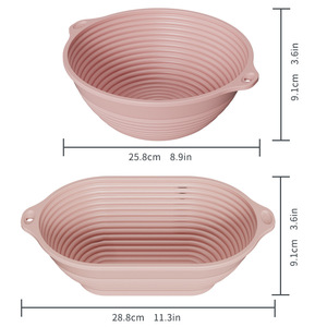 Panier à pain en silicone de 9 à 10 pouces pour la pâtisserie à domicile, bol de fermentation pliable pour la fabrication de pain au levain, fournitures pour la fermentation du pain - Product Image 6