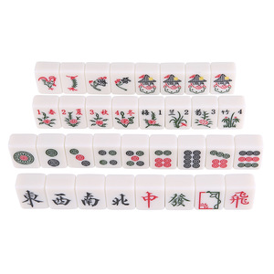 38mm 88Pcs 3 Player <b>Mahjong</b> <b>Set</b> Singapore Malaysia Lion Head Animal Pattern <b>Mahjong</b> - Product Image 2