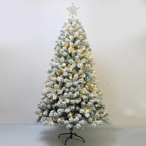 Best-seller Fournisseur 6-10ft PVC Flock LED Light Metal Christmas Tree Stand Christmas Ball Star on the Treetop Haute Qualité - Product Image 3