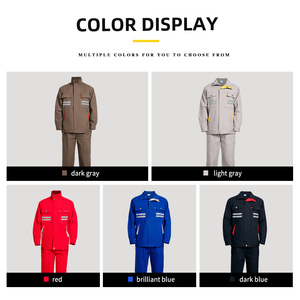 高品質吸湿発散性コットン作業服安全溶接作業着スーツ高視認性反射テープ付きカスタム作業服 - Product Image 3