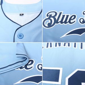 Custom Personalized Baseball Jersey Men's Stitched Name Number Fade Design Button <b>Down</b> S-7XL - Product Image 5