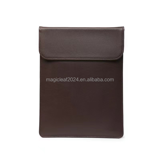 Custom logo 13 14 15 15.6 Inch Leather Laptop Computer Cover Sleeve case Bag for macbook