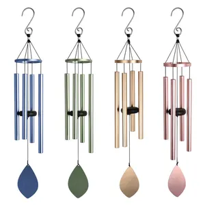 Mini-cloche à vent en métal coloré pour l'extérieur Ornements de jardin Décoration de la maison Carillons éoliens