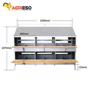 Agrieso nhà sản xuất tùy chỉnh gia cầm trang trại 12 24 lỗ lớp hộp làm tổ cho gia cầm trong nhà gà Coop - Product Image 5