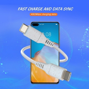 Câble USB C vers USB C écologique 60W PD à charge rapide, en matériau recyclable, pour ordinateur portable, téléphone, tablette - Product Image 6