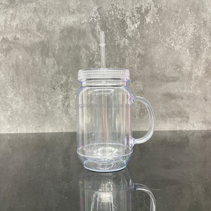 Copos de Plástico Transparente de 20oz Sem BPA com Tampa e Canudo para Camping Reutilizáveis - Product Image 4
