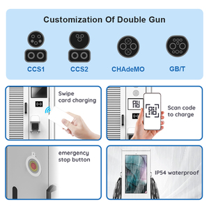 Estación de Carga para Vehículos Eléctricos de Corriente Continua (CC) Montada en el Suelo con Pantalla Publicitaria de 55 Pulgadas, Cargador de CC para Vehículos Eléctricos CCS2 CCS1 para Zeekr - Product Image 5