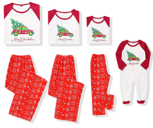 Ensembles de pyjamas de Noël personnalisés, imprimé cerf mignon, manches longues, ensembles assortis de pyjamas de Noël pour la famille - Product Image 2