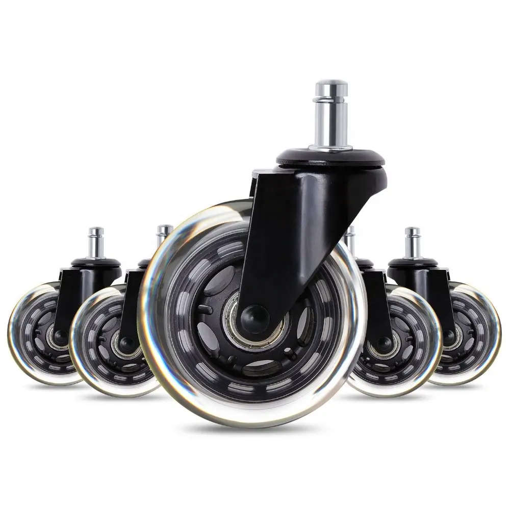 Amazing New Style Transparent Nice Pu Caster Wheels For Skateboard