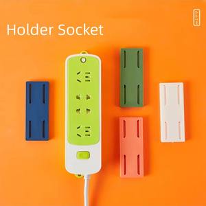 حامل الشريط حامل ذاتي اللصق جدار جبل المكونات في المقبس حامل قوس لا ثقب المكونات في الجدار مقبس ملصقا المثبت - Product Image 2