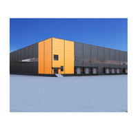 Planos de Almacén con Estructura de Acero y Dos Puertas, Diseño de Taller Prefabricado, en Formato PDF/CAD