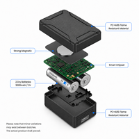 Traceur GPS 4G LTE 2G GSM Mini Magnétique à Piles Sèches pour Actifs, Étanche, Longue Autonomie, Stockage Cloud, pour Conteneurs, Camions et Remorques