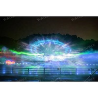 Grande Fontaine d'Extérieur Multimédia à Écran d'Eau, Équipement de Projection RGB pour Publicité Holographique 3D 4D et Films, pour Aménagement Paysager