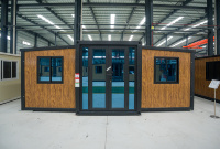 Maison conteneur extensible 20 pieds à grain de bois, préfabriquée, avec vidéo et prix réduit, pour projets d'infrastructure, complexes hôteliers et jardins