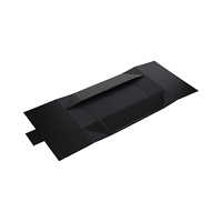 Boîte cadeau pliable magnétique à double porte, boîte de présentation rigide noire pliable, boîte d'emballage de luxe avec logo personnalisé