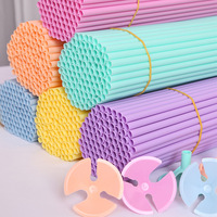 Tige de support de ballon renforcée et épaisse de couleur vive avec taille personnalisable pour la décoration de fête de Noël