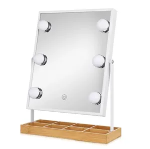 supplier lumineux miroir pliant de table standing framed rectangle table makeup mirror led color changing mirror