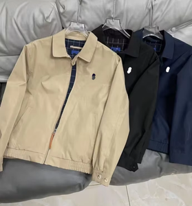 Giacca Bomber <span class=keywords><strong>Invernale</strong></span> Unisex Slim Casual in Tela con Colletto alla Coreana Antivento Tinta in Capo ODM - Product Image 5