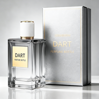 Flacon de parfum en verre durable et élégant de 50 ml avec revêtement de protection UV