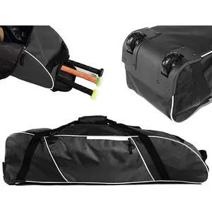 Baseball Roller Bag-Wheeled Baseball Bat Cap Bags with Wheels for Baseball, TBall, Softball Equipment for Youth