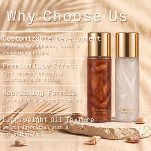 Huile parfumée hydratante liquide végane de haute qualité HKH Private Logo 50ML, parfum scintillant pour le corps et le visage, durée de conservation de 3 ans - Product Image 5