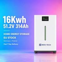 Système Solaire Moderne pour Maison - Barre de Lumière Solaire au Lithium 16kWh 51.2V 314Ah avec Onduleur Hybride 50kW pour Maison Rurale Stock UE