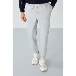 Pantalon de survêtement gris texturé pour homme, coupe standard, taille élastique, respirant, décontracté - Product Image 5