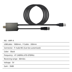 Amplificateur de Signal <span class=keywords><strong>d</strong></span>'<span class=keywords><strong>antenne</strong></span> de télévision numérique active <span class=keywords><strong>Antenne</strong></span> intérieure à fort et à gain élevé pour les antennes de communication TV - Product Image 3