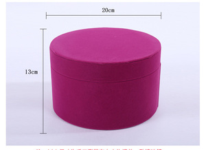 Caja de flores de terciopelo de lujo al por mayor caja de terciopelo de flores redonda cajas de terciopelo de flores circulares para Rosas preservadas - Product Image 5