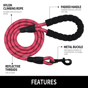 2025 Hot Sale Adjustable Nylon Dog slip Leash Durable Reflective Dog Leash for Pets <b>Walking</b> - Product Image 6