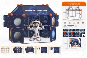 Jouet de construction en papier pour enfants, kit de construction de forteresse sur le thème de l'espace avec panneaux muraux - Product Image 6