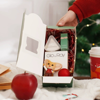 Boîtes cadeaux personnalisées en papier chocolaté avec laminage mat imperméable pour les fêtes de Noël, emballage alimentaire, collations et pâtisseries
