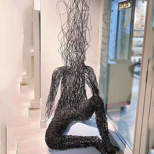 Personnalisable Moderne Extérieur En Métal Abstrait Disparaître Figure Statue Grand En Acier Inoxydable Abstrait Disparaître Figure Statue Sculptures - Product Image 4