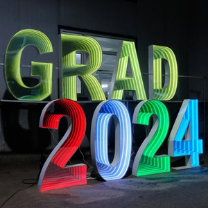 Custom 3D Business LED Signs Letters Infinity Mirror LED Channel Letter Sign Acrílico Logo DC Fuente de alimentación al por mayor para la Oficina - Product Image 4