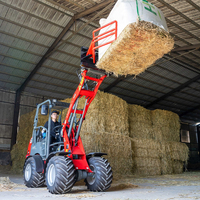 Mini-chargeuse sur pneus Landward W1160, chargeuse frontale compacte, chargeuse agricole diesel avec système hydraulique