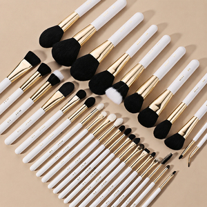 Professional Makeup Brush <b>Set</b> 32pcs White Handle Gold Ferrule Synthetic Hair Foundation Face Beauty Tools - Product Image 1