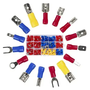 280pcs Spade Insulated Terminals Cable Connector Electrical Wire Crimp Butt Ring Fork Set Ring Lugs Rolled Crimp