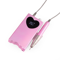 2024 nouveauté l 85w coeur rose 35000 tr/min sans fil sans brosse logo personnalisé Profession perceuse à ongles