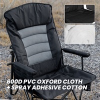 Chaise pliante légère en fer avec tissu Oxford, mobilier d'extérieur portable pour le camping, la plage, la détente et les pique-niques