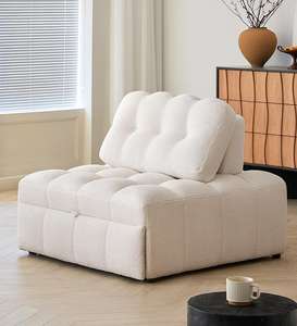 Sofá <span class=keywords><strong>Cama</strong></span> de Tela de Doble Uso, Plegable, Estilo Individual, Forma Cuadrada, para Apartamentos Pequeños, Estudio, Balcón, Villa - Product Image 6