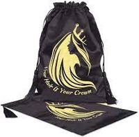Sac d'emballage de cheveux en soie pour le regroupement en gros perruque sac en satin avec cordon perruque outils de coiffure organisateur pour la maison et le salo