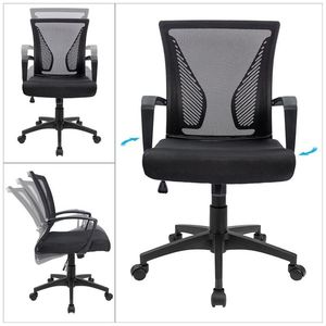 Chaise de bureau en maille pour ordinateur, couleur noire, prix de gros, avec support lombaire - Product Image 2
