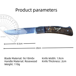 ไม่ใช่. มีดพกแบบใบมีดคงที่ 9 ชิ้น ทำจากเหล็กไตรเพล็กซ์คุณภาพสูง ด้ามไม้ DIY ใบมีดสแตนเลส ปรับแต่งได้ตามต้องการ OEM สำหรับแคมป์ปิ้ง - Product Image 6