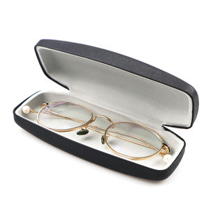 Étui à <span class=keywords><strong>lunettes</strong></span> de myopie en cuir PU imitation lin, motif simple, boîte de présentation, épaissi, anti-pression, boîte artisanale - Product Image 5