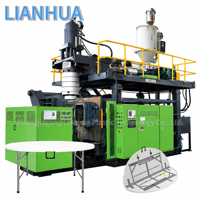 Machine de moulage par extrusion-soufflage de haute précision pour table ronde pliable en plastique HDPE, couleur et logo personnalisés
