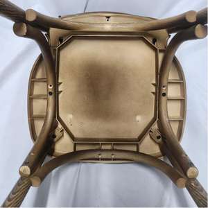 เก้าอี้ครอสแบ็คพลาสติกเรซิ่นสำหรับร้านอาหาร งานแต่งงาน คุณภาพสูง ทนทาน น้ำหนักได้ถึง 1000 ปอนด์ ดีไซน์โบราณแบบเรียบง่าย ทำจากไม้โอ๊ค - Product Image 5